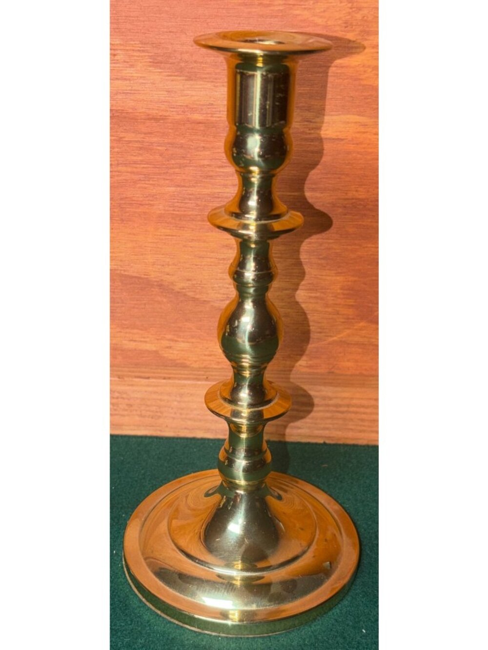 Vintage Baldwin Brass Tapered Candlestick Holder 9" Tall Elegant Design